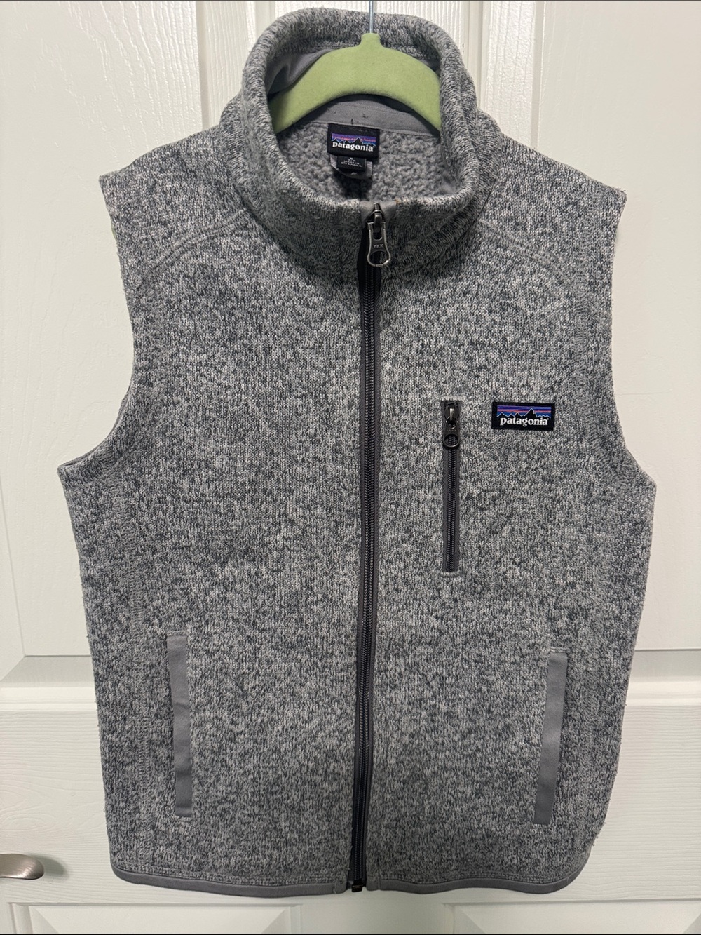 Patagonia Gray Fleece Full-Zip Vest